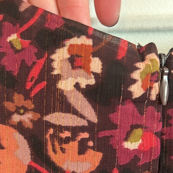 Aqua Floral Dress Size L - Picture 9 of 10